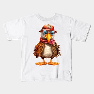 Cartoon Thanksgiving Turkey #7 Kids T-Shirt